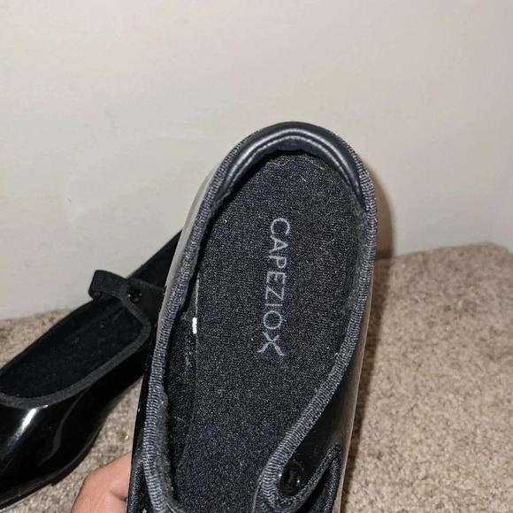 Capezio Black Patent Leather Tap Shoes Strap Closure Girls Dance Size 7 NEW - Picture 6 of 7